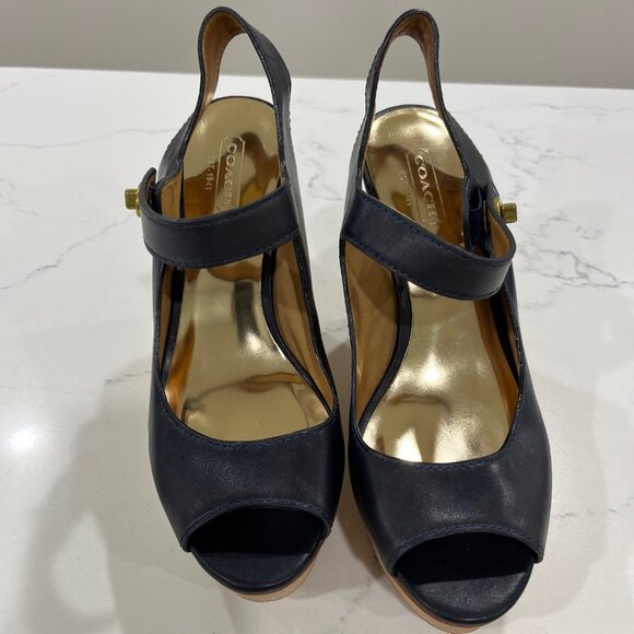 Coach High Wedges Size 6 B - Picture 1 of 10